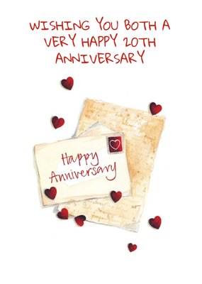 Traditional Personalised 20th Anniversary Postcard