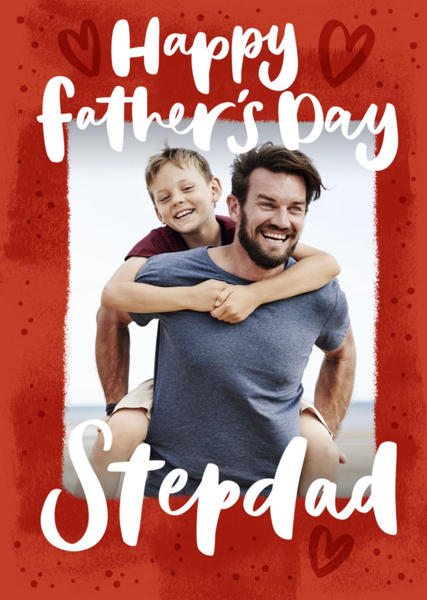 Moonpig Photo Upload Stepdad Father's Day Card, Large