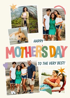 Typographic Photo Upload Happy Mothers Day To The Very Best Photo Upload Card