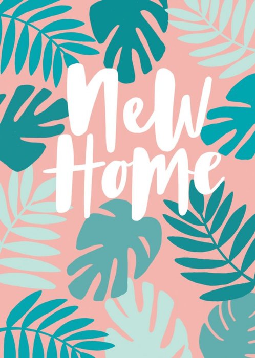 Abstract Floral New Home Card