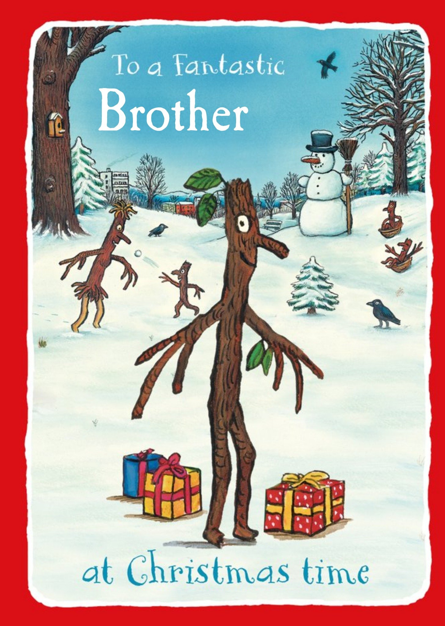 Stick Man Fantastic Brother Christmas Card Ecard