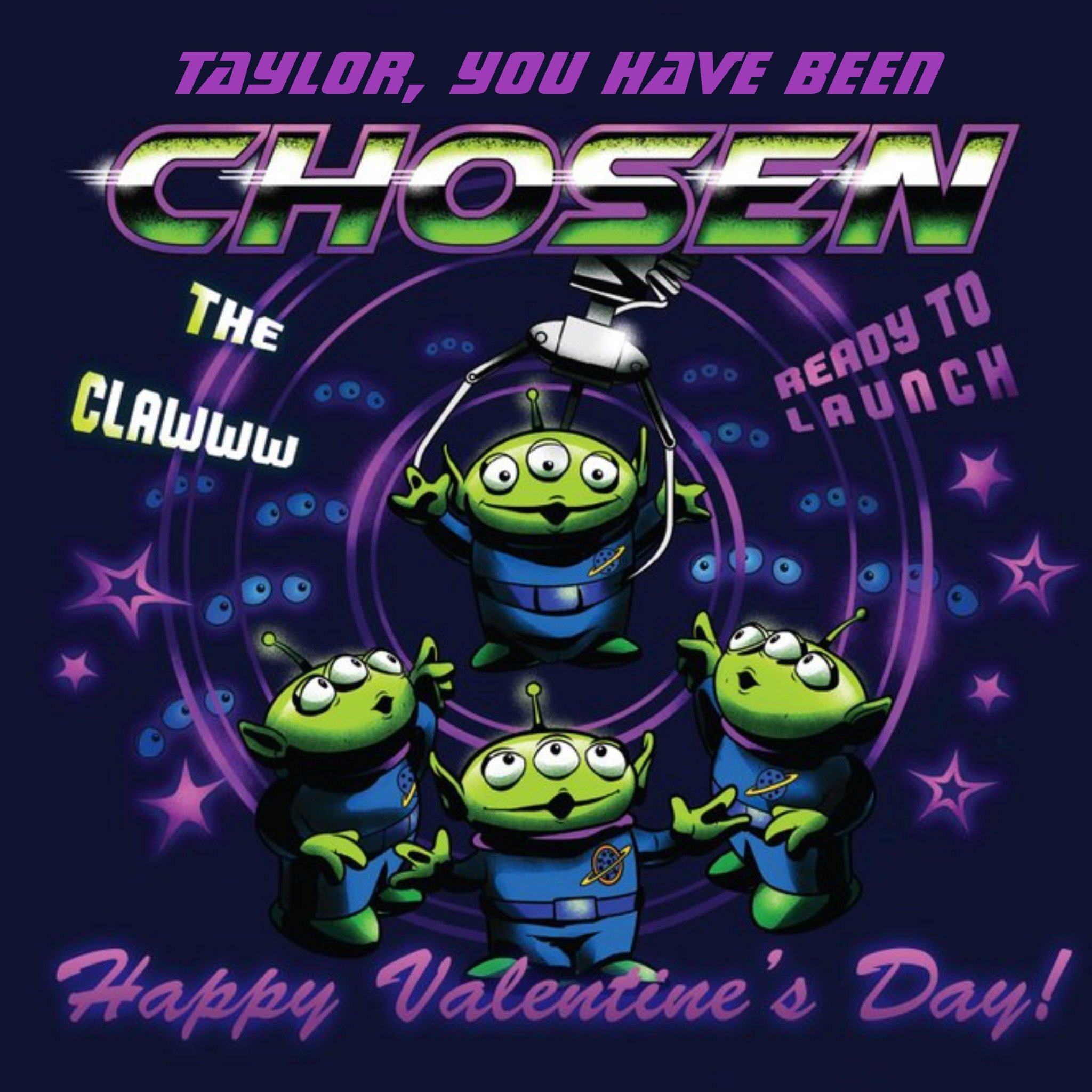 Toy Story Personalised You've Been Chosen Valentine's Day Card, Square