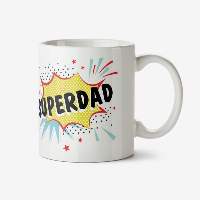 Typographic Superdad Personalised Photo Upload Mug