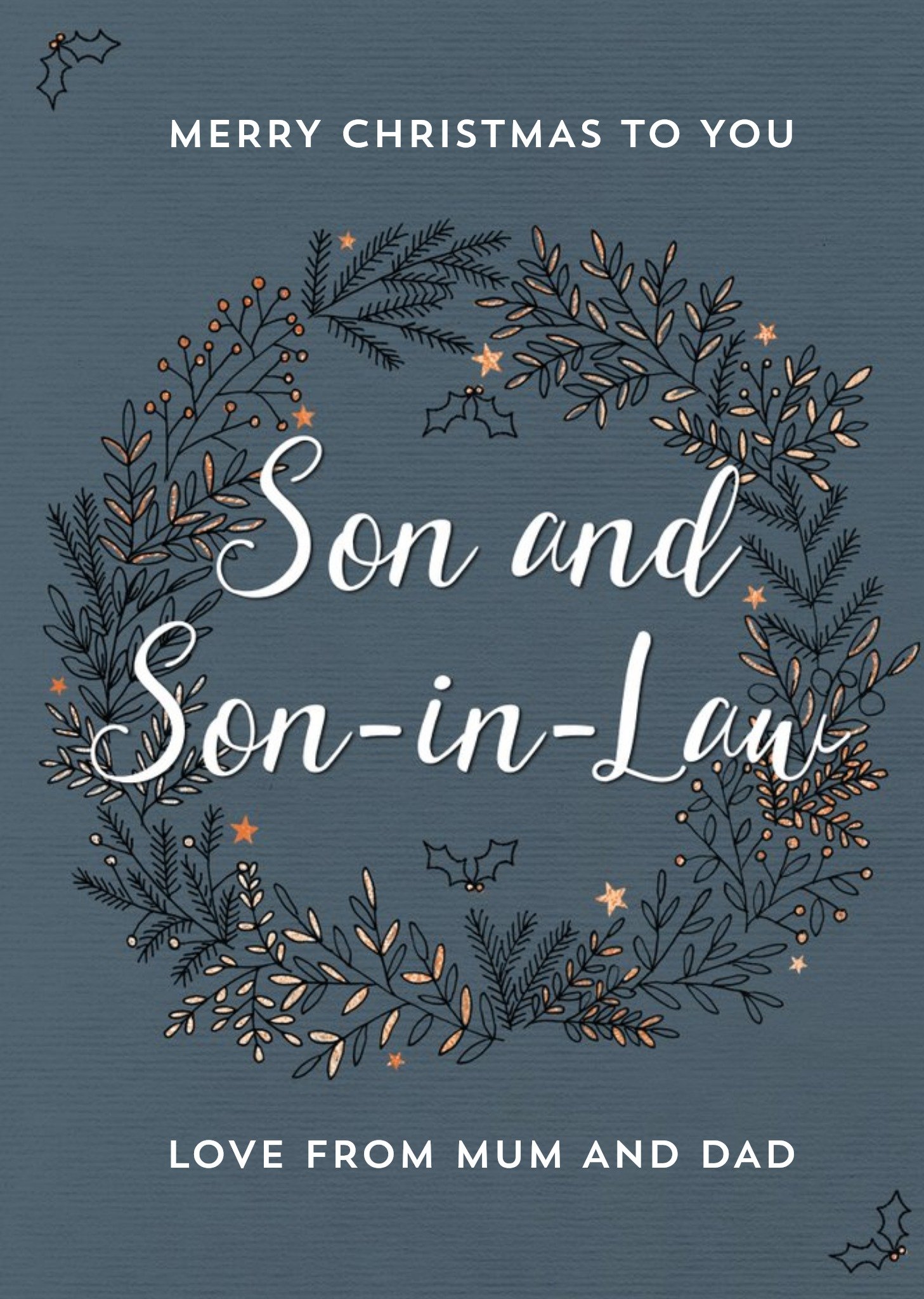 Christmas Card To Our Son And Son In Law