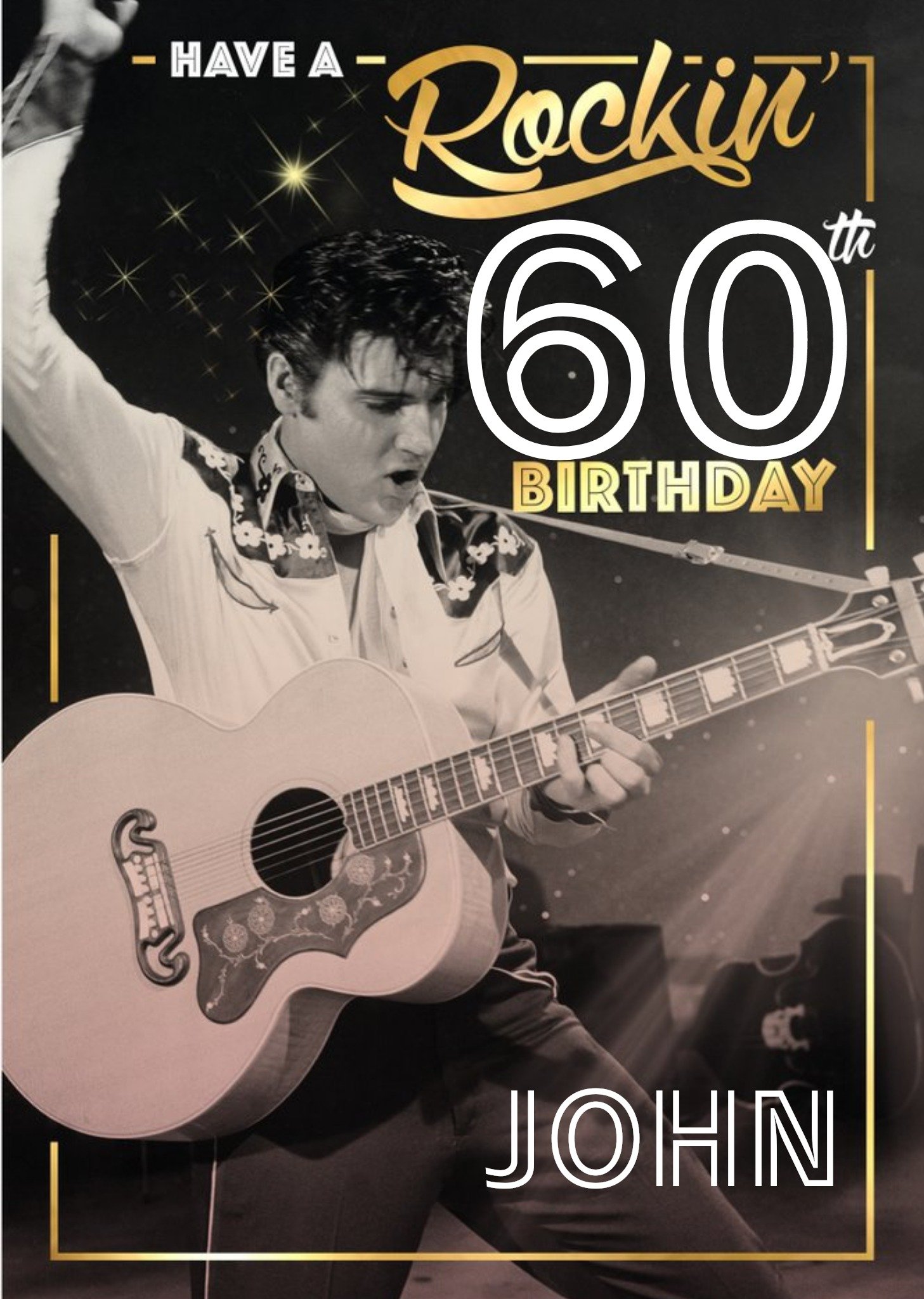 Other Elvis 60 60th Birthday Card - Have A Rocking Birthday, Large