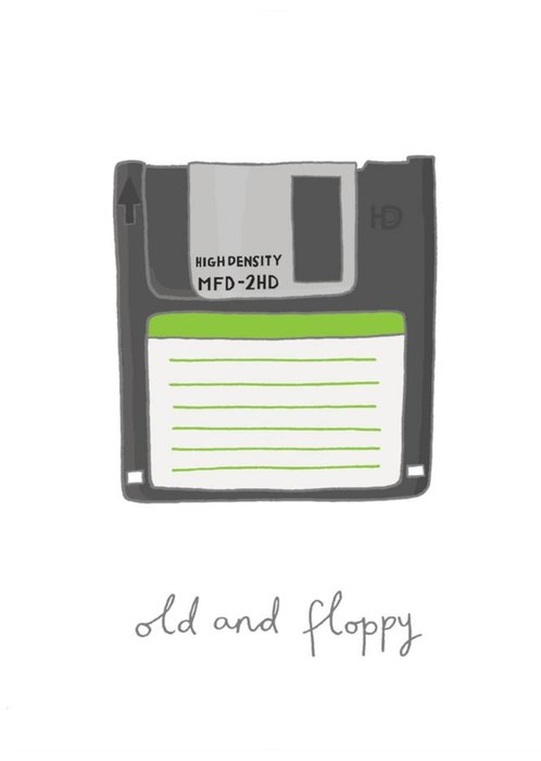 Floppy Disk Memory Funny Humour Computer Retro Birthday Card
