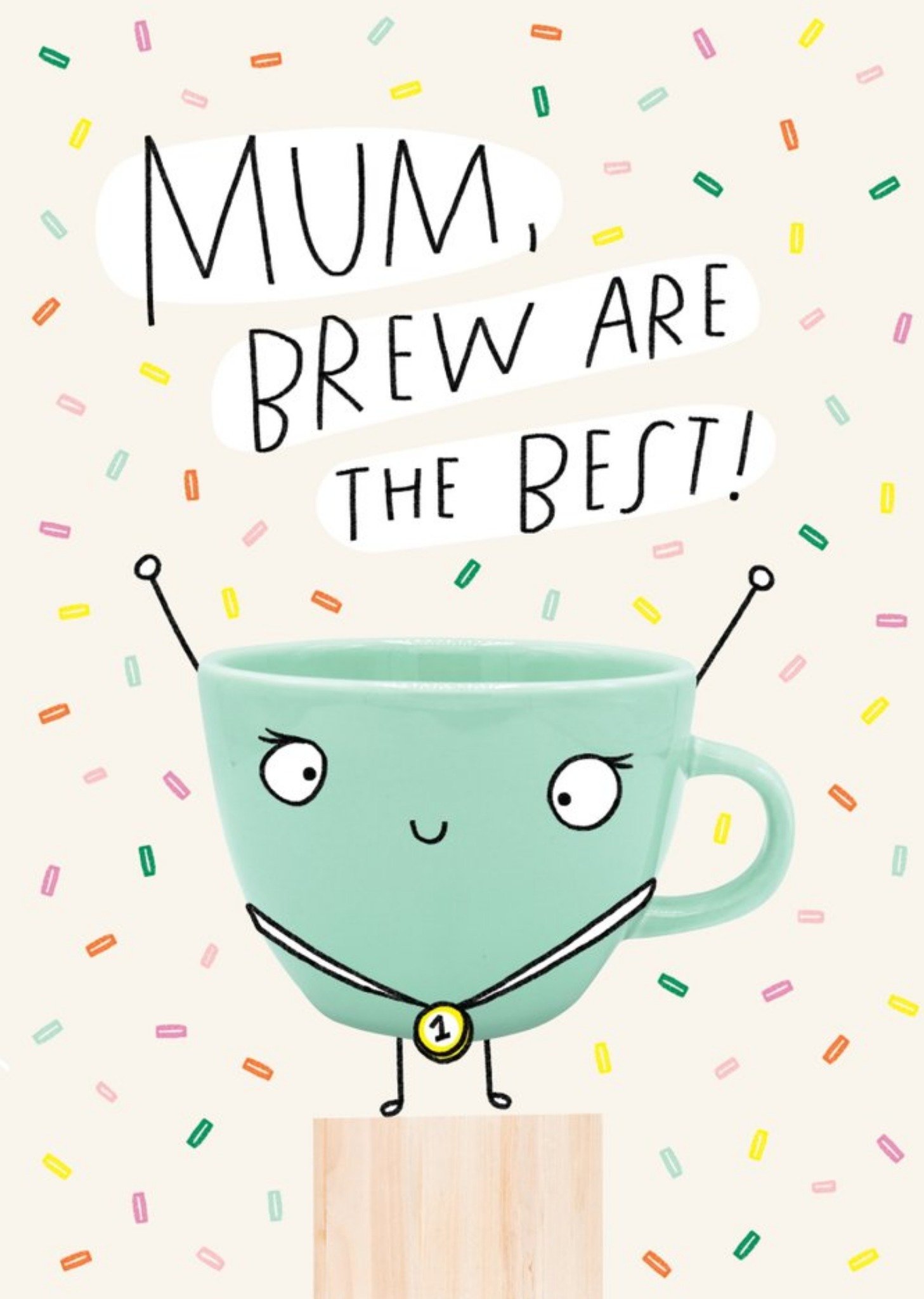 Moonpig Kate Smith Illustrated Teacup Punny Mother's Day Card Ecard