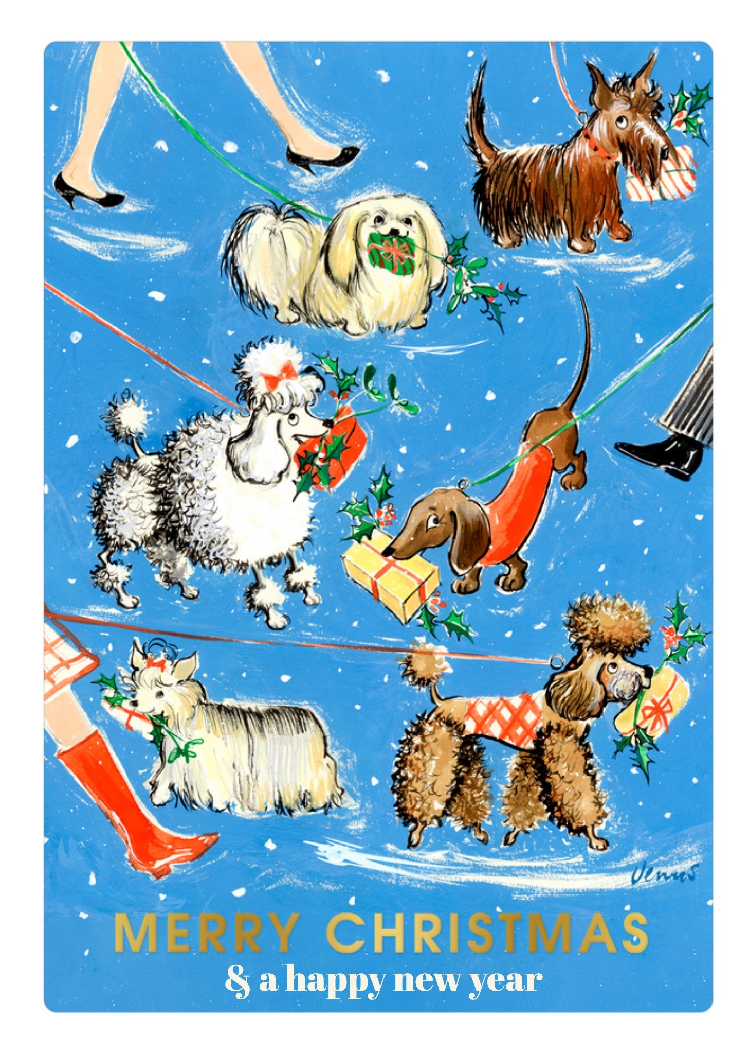 Moonpig Marry Evans Picture Library Christmas Card, Large
