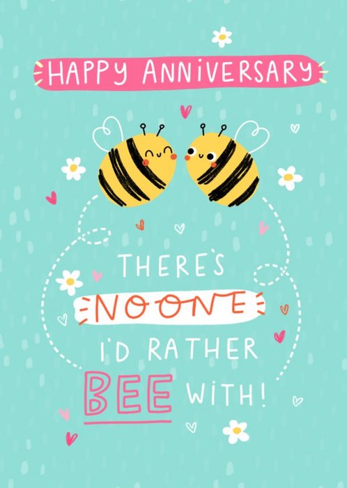 Jess Moorhouse Illustrated Bee Pun Anniversary Card