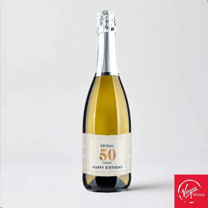 Personalised 50th Birthday Prosecco 75cl