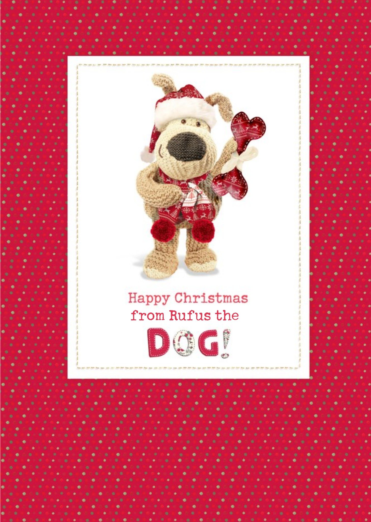 Boofle From The Dog Personalised Christmas Card, Large