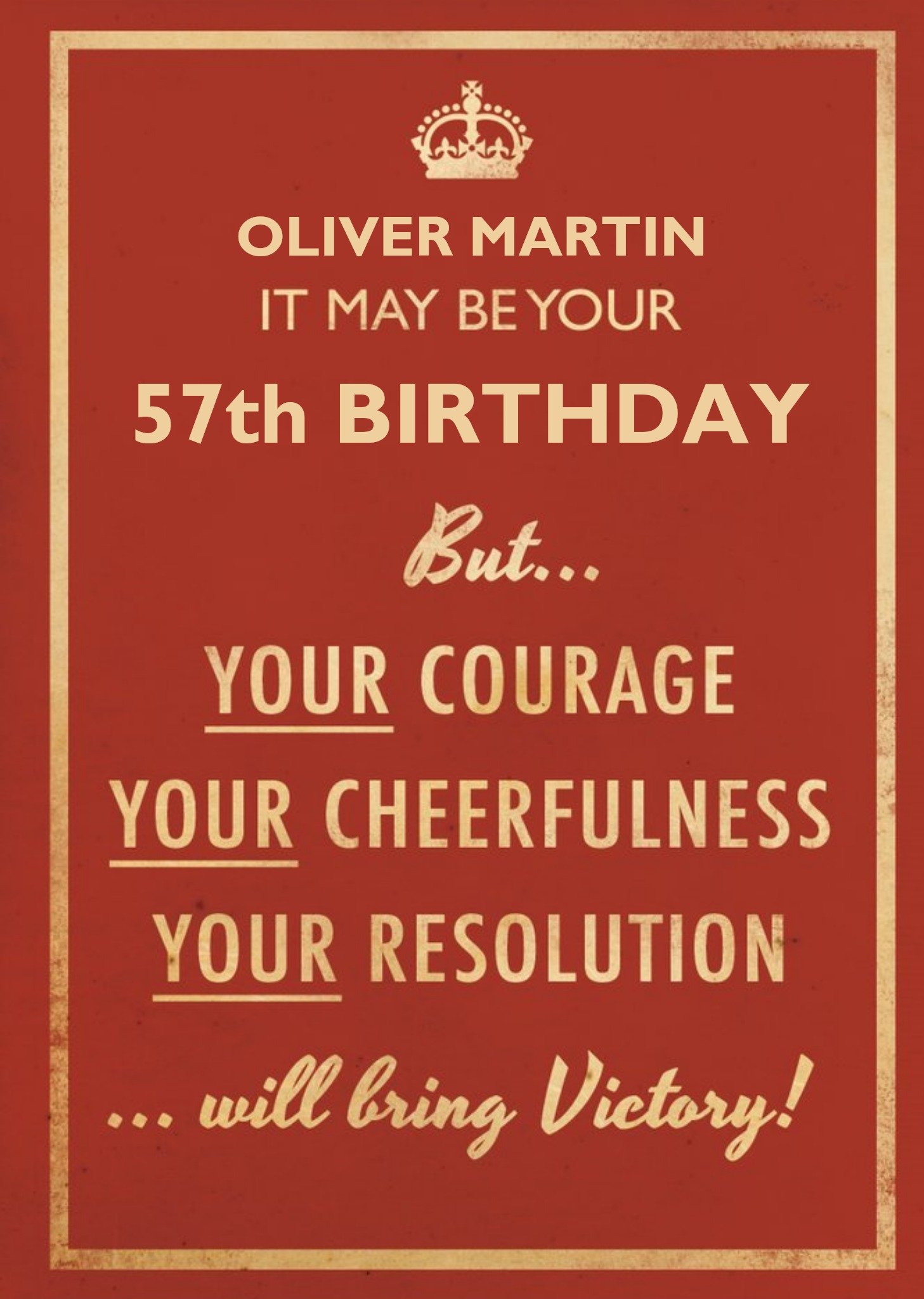 Moonpig Your Courage Your Cheerfulness Your Resolution Personalised Happy Birthday Card Ecard