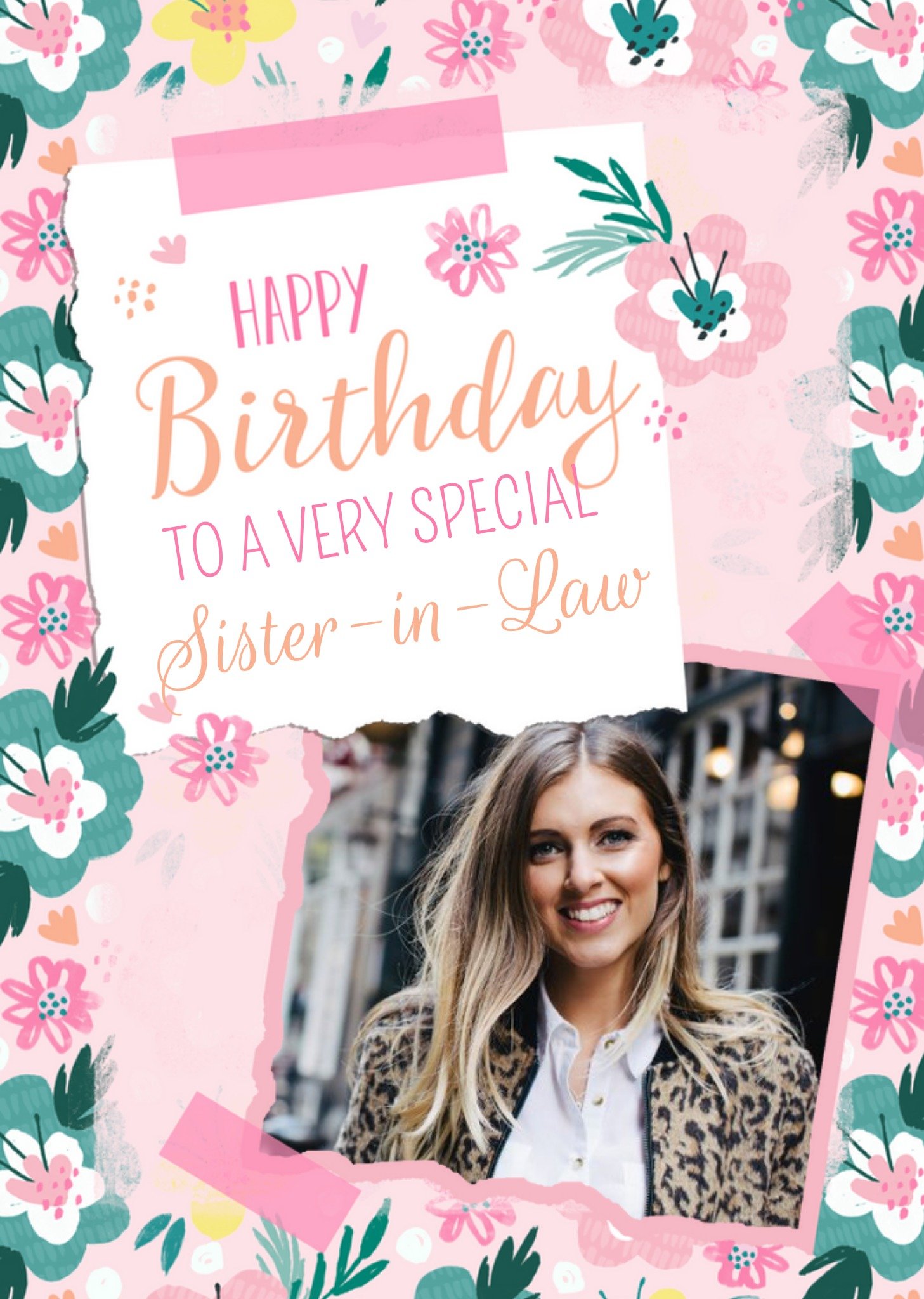 Happy Birthday To A Very Special Sister In Law Photo Upload Card Ecard