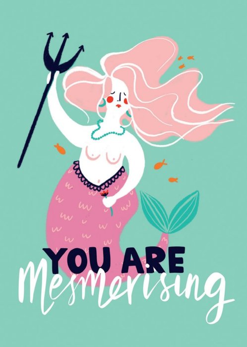 Illustrated Mesmerising Mermaid Valentines Day Card