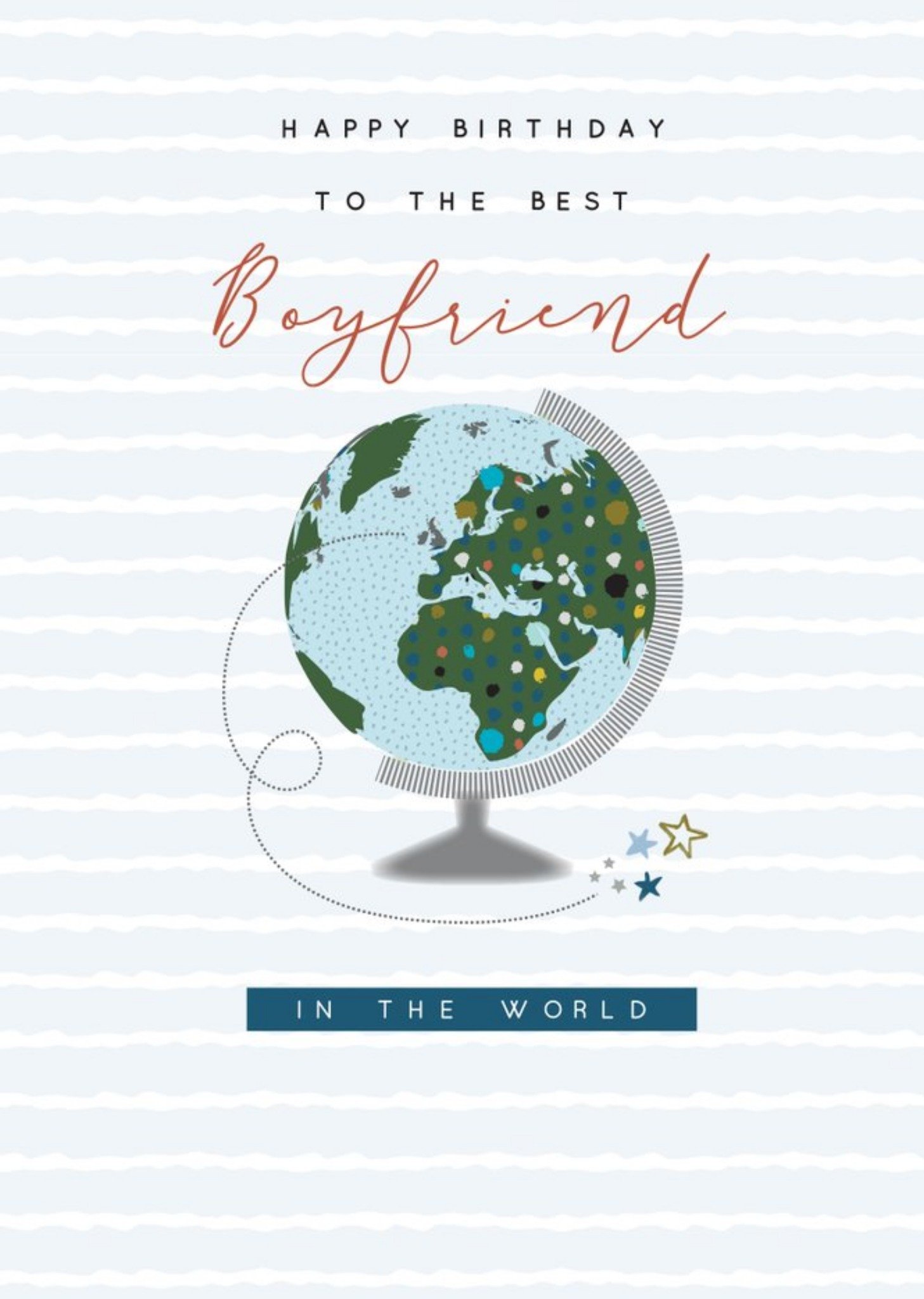 Illustrated Globe Boyfriend Birthday Card Ecard