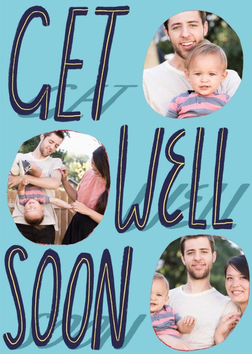 Katy Welsh Blue Photo Upload Get Well Card