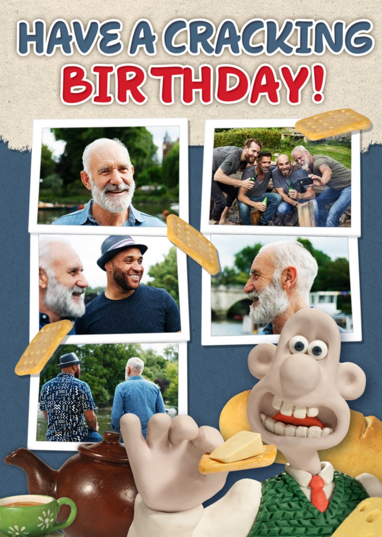 Wallace And Gromit Photo Upload Birthday Card, Large
