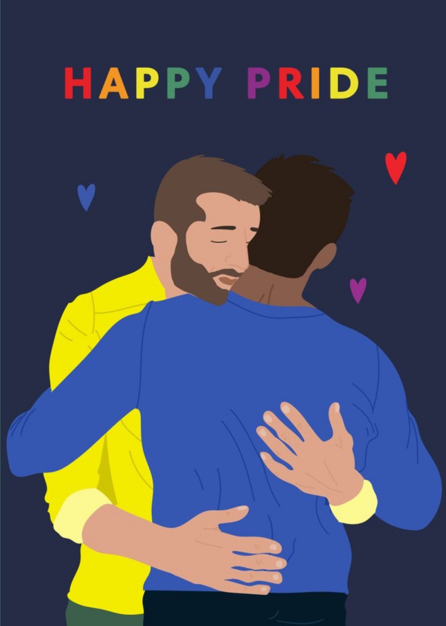 Moonpig Illustrated Cute Happy Pride Card, Large