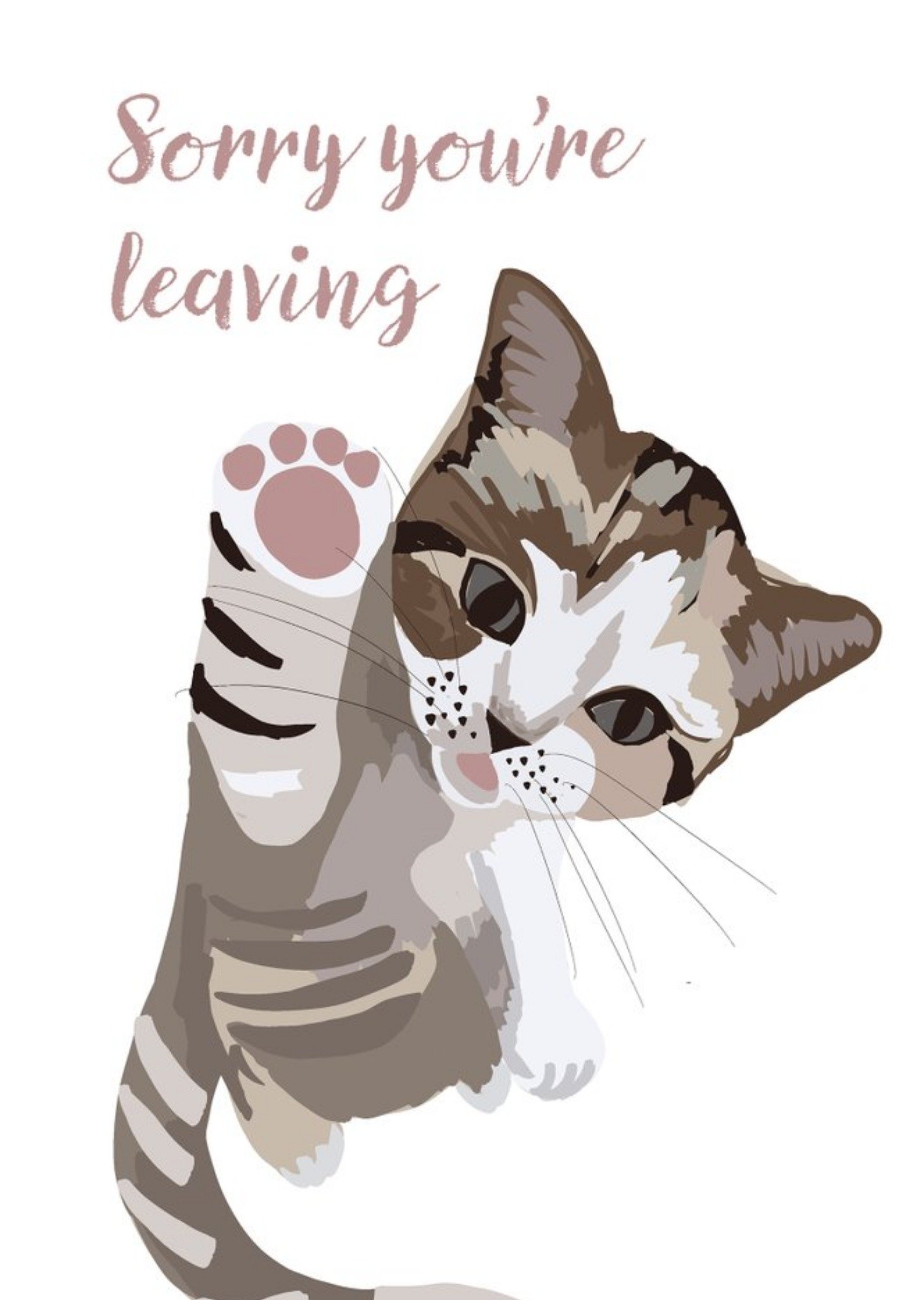 Lorna Syson Cat Sorry Leaving Card Ecard