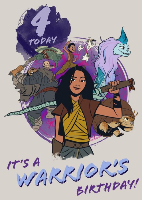 Raya and The Last Dragon Warriors Birthday Card