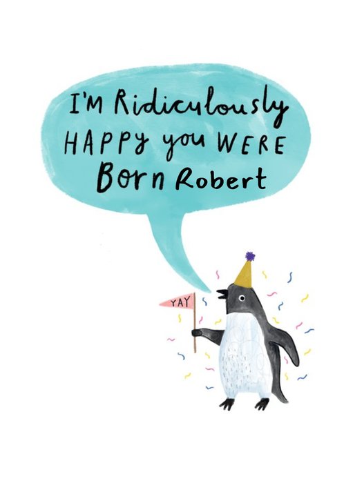 Illustrative Happy You Were Born Birthday Card  