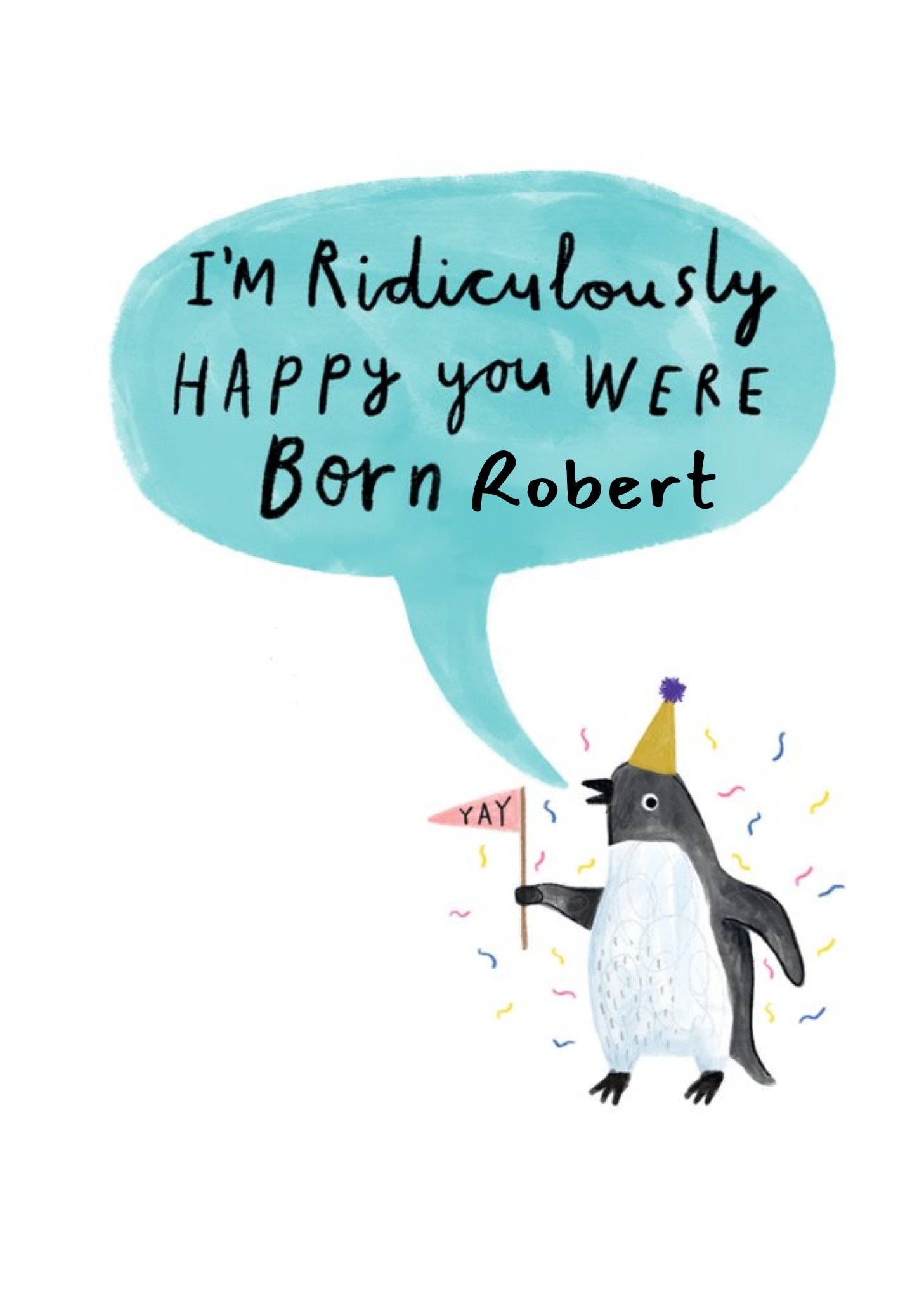 Moonpig Illustrative Happy You Were Born Birthday Card , Large