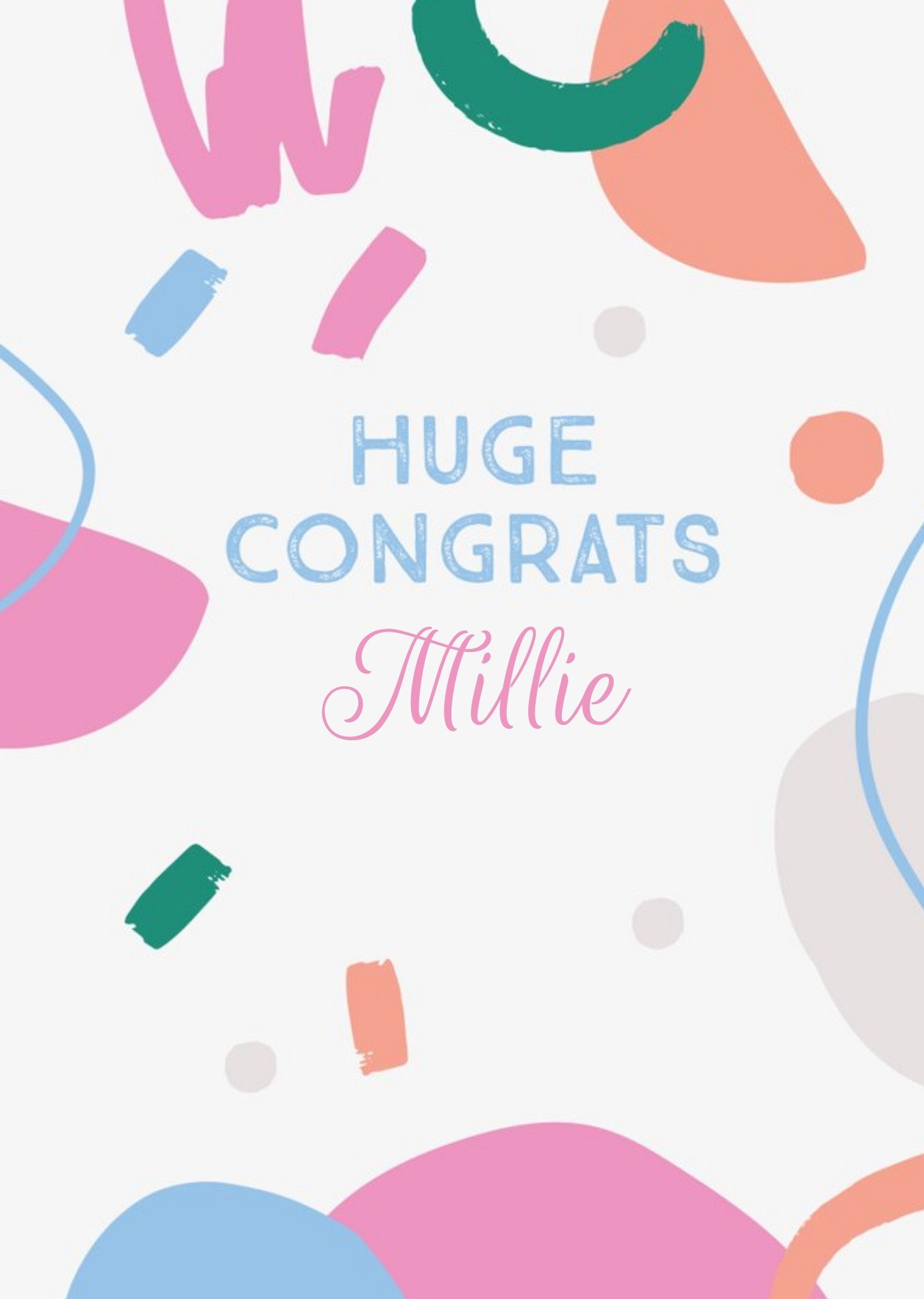 Moonpig Natalie Alex Designs Abstract Illustrated Congratulations Card, Large
