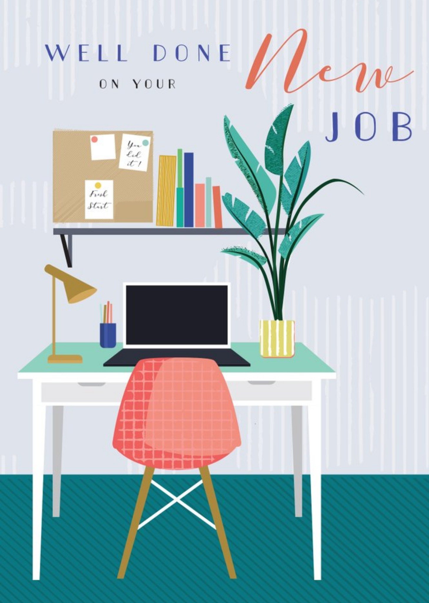 Illustrated Workstation New Job Card Ecard