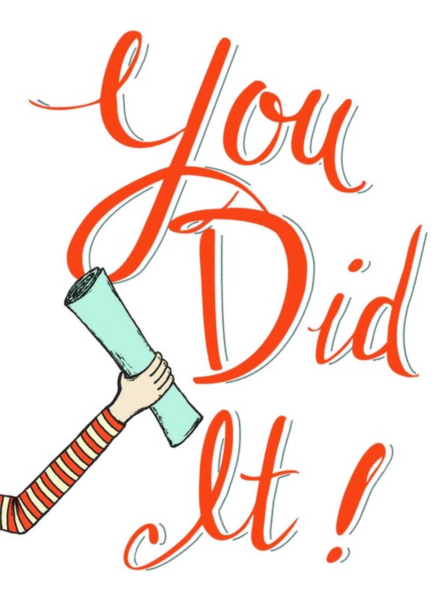 Moonpig You Did It Typographic Card Ecard
