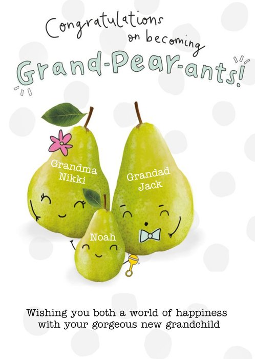 Congratulations on becoming grandparents card
