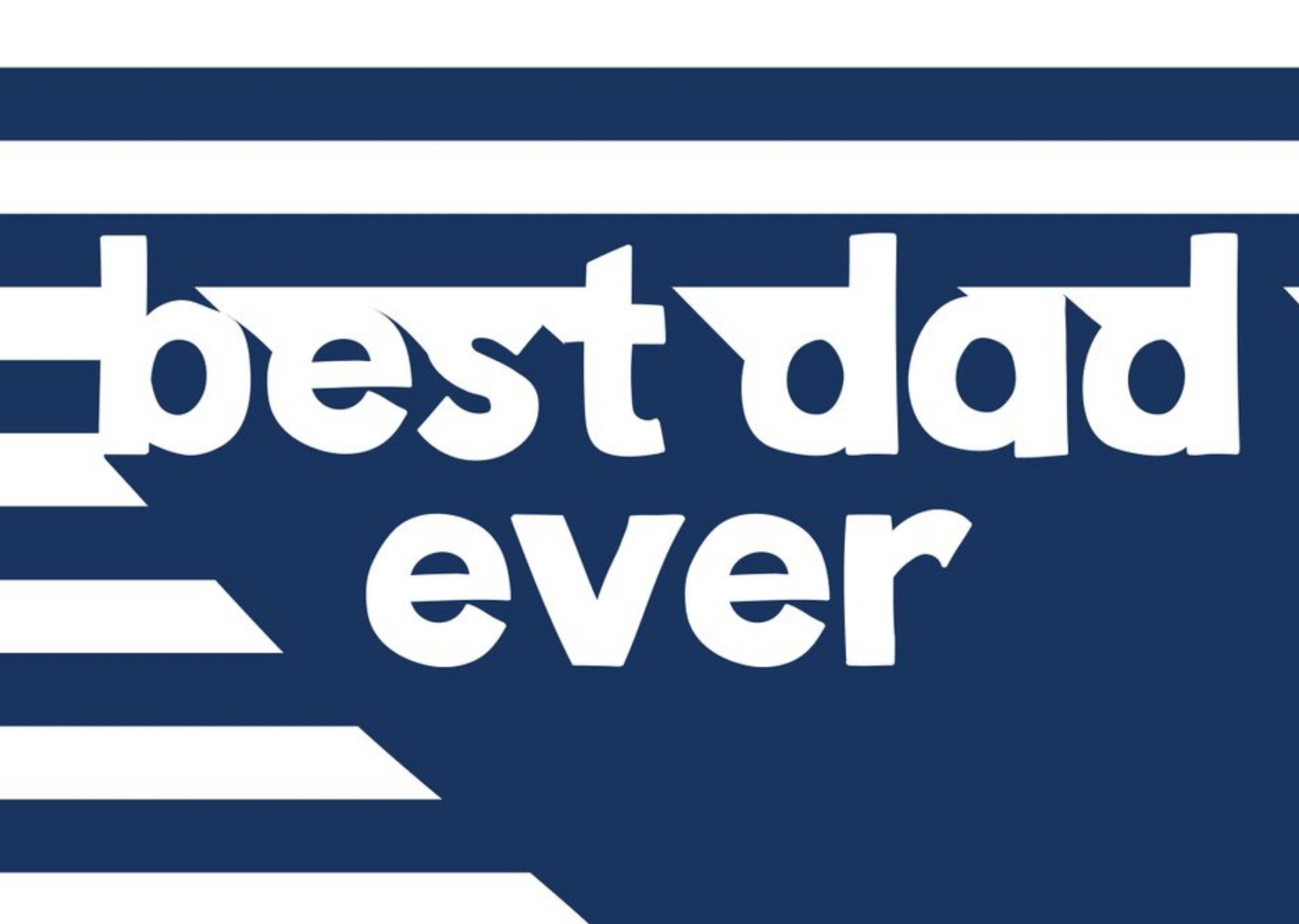 Best Ever Dad Navy Stripe Fathers Day Card Ecard