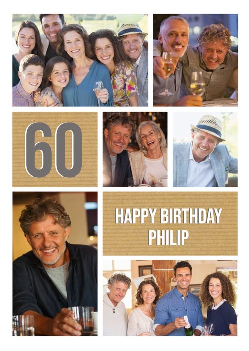 60th Birthday Photo Upload Card