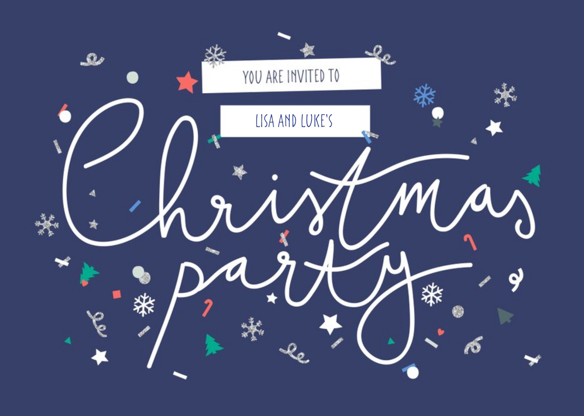 Oh Cheers Christmas Party Invitation Card