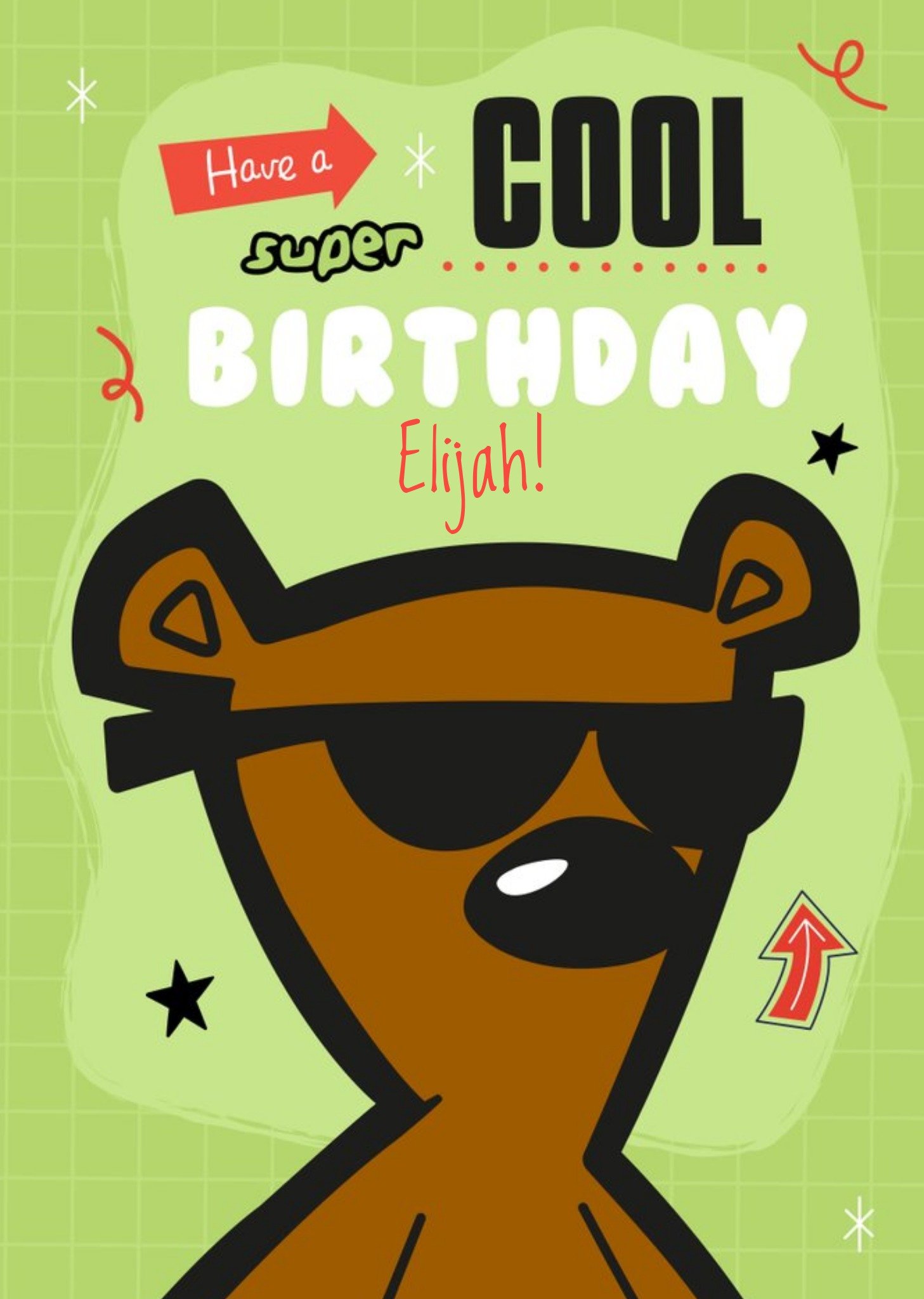 Moonpig Mr Bean Super Cool Teddy Birthday Card, Large