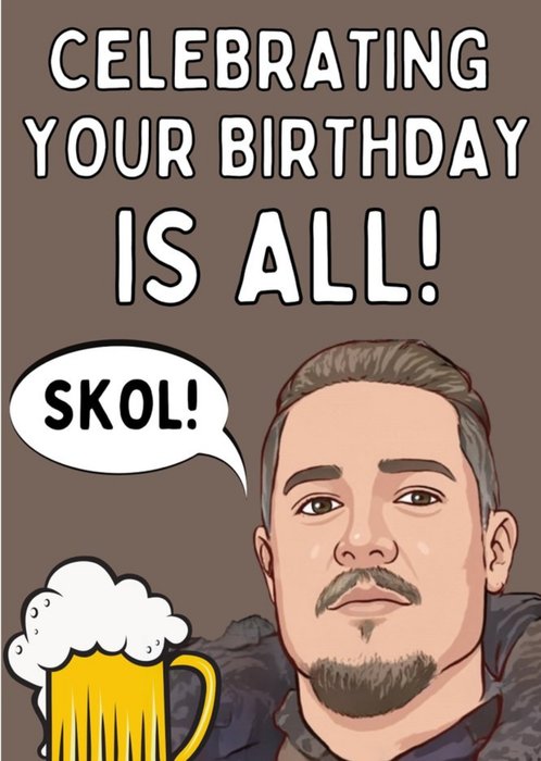 Celebrating Your Birthday Is All Illustrated Card