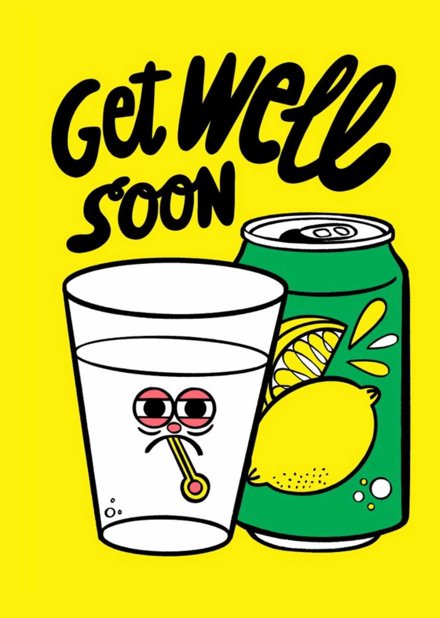 Moonpig Jacky Sheridan Illustrated Lemonade Get Well Soon Card Ecard