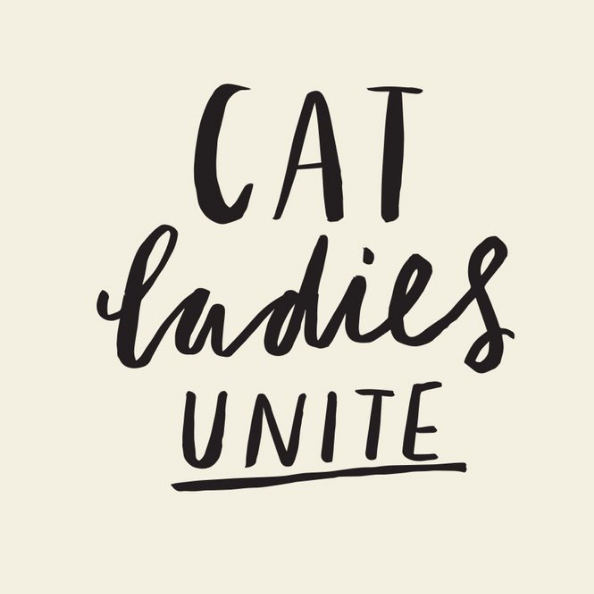 Moonpig Cat Ladies Unite Square Card