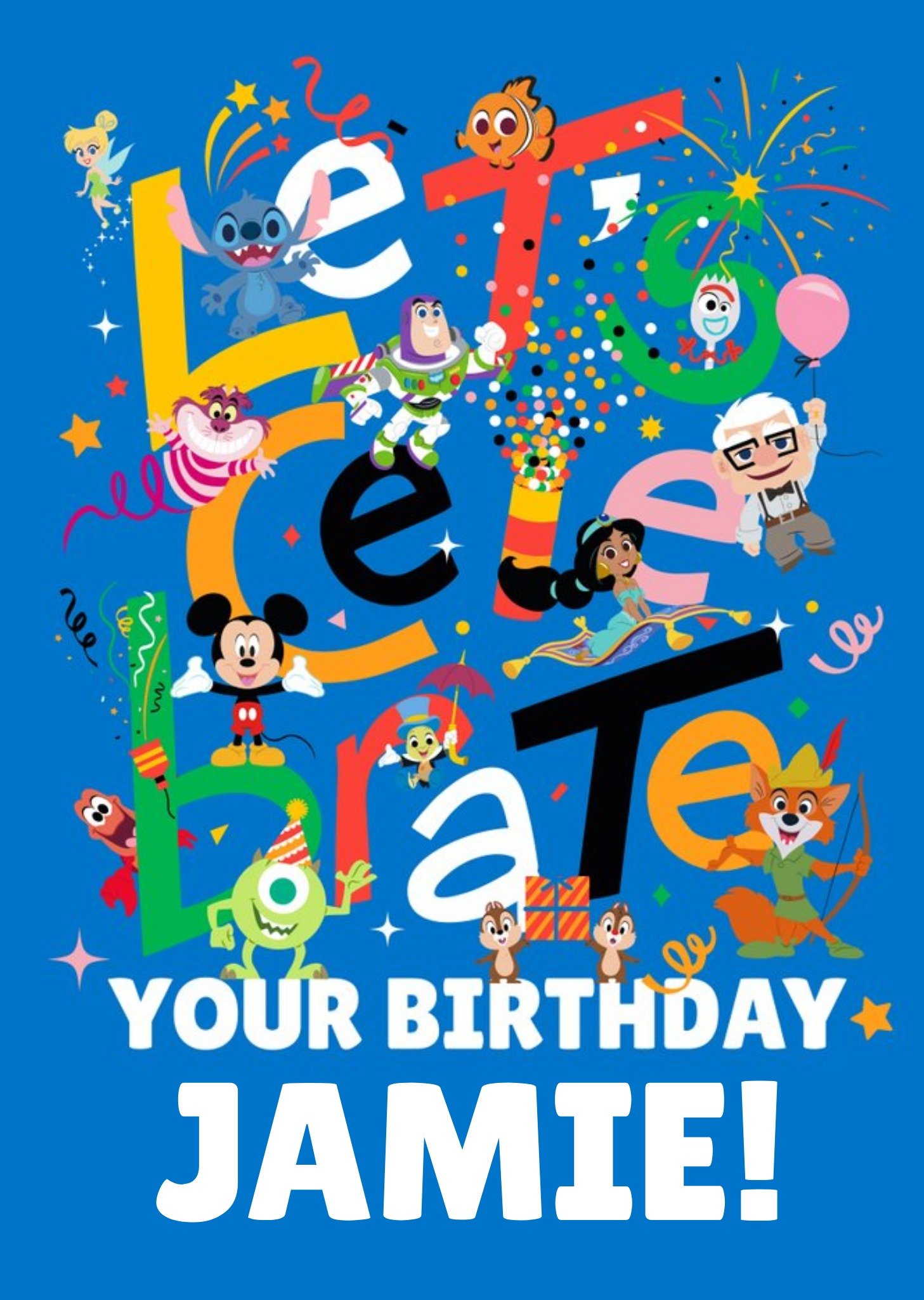 Disney 100 Characters Let's Celebrate Your Birthday Card Ecard