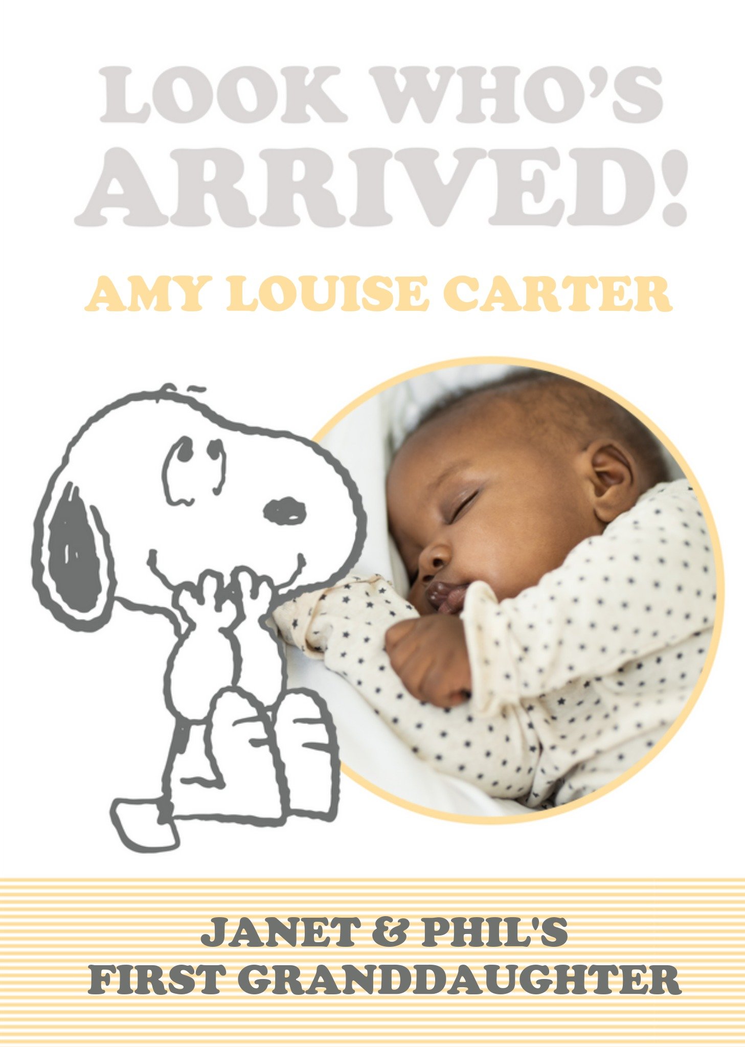 Peanuts Look Whos Arrived New Baby Card Ecard