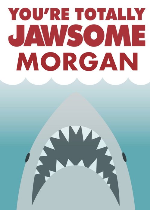 Jaws Totally Jawsome Personalised Card