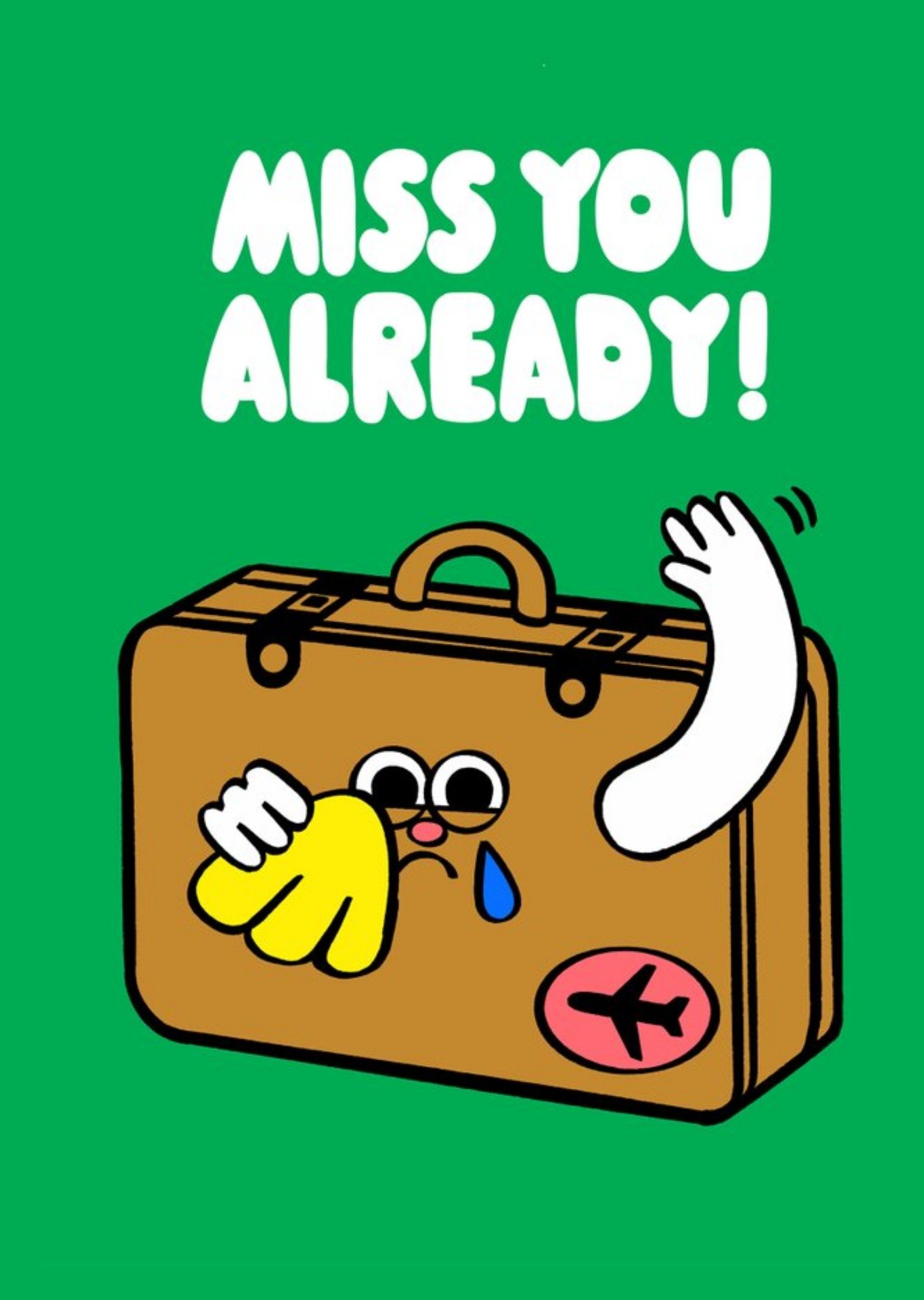 Jacky Sheridan Illustrated Miss You Already Bon Voyage Card Ecard