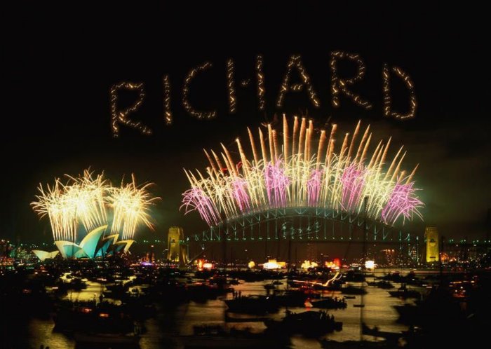 Fireworks over Sydney Harbour bridge