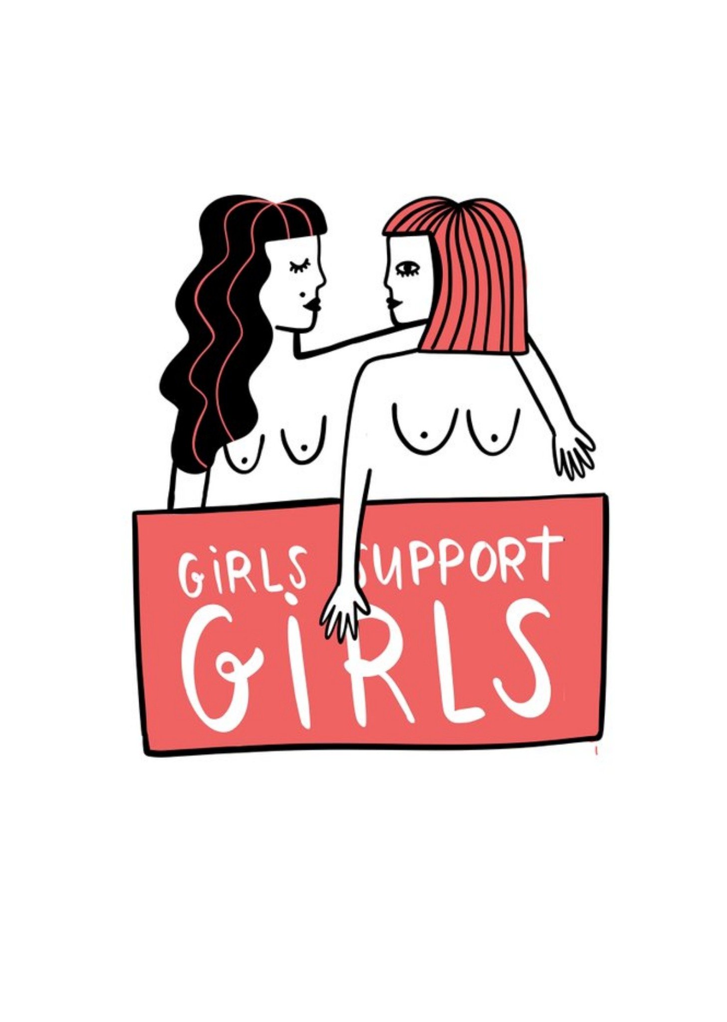 Moonpig Girls Support Girls Card, Large