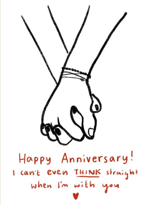I Can't Think Straight Lesbian Anniversary Card