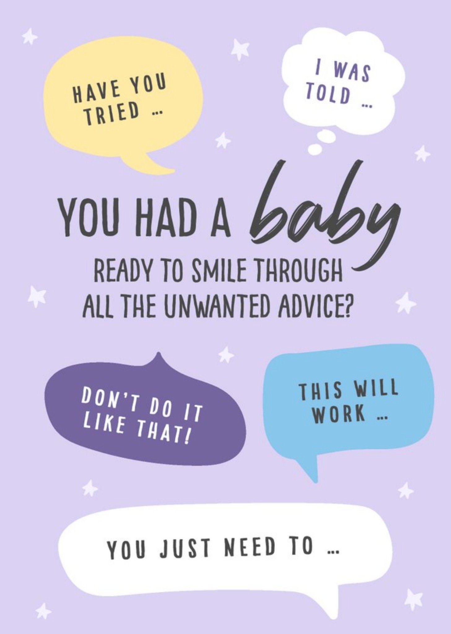 Moonpig Heinz New Baby Unwanted Advice Card, Large