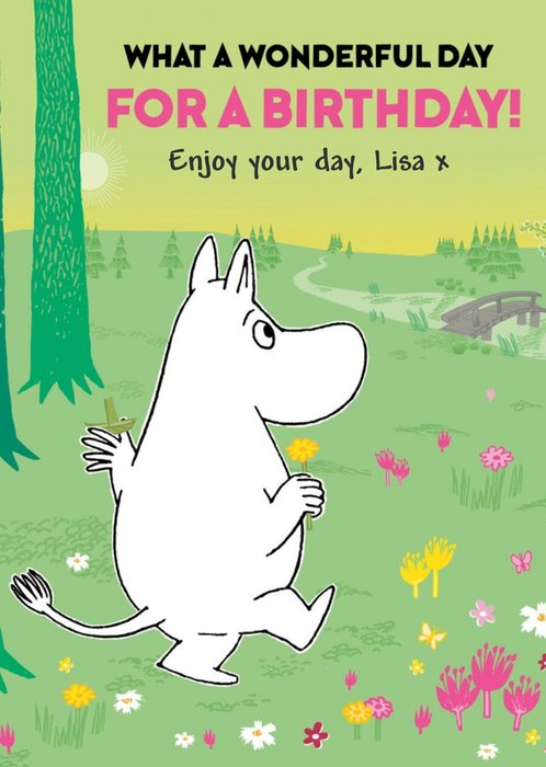 Moomin Wonderful Day For A Birthday Card