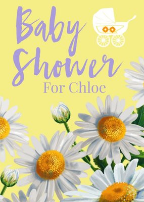 Blooming Sunflowers Illustration Personalised Baby Shower Card
