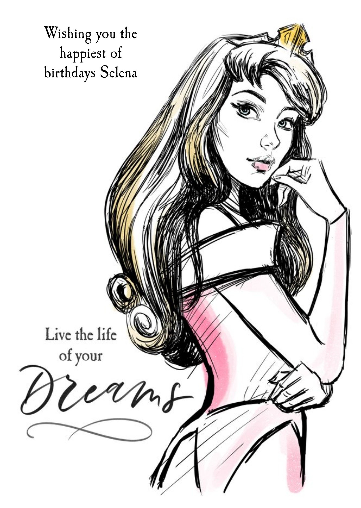 Disney Princesses Disney Princess Sleeping Beauty Live The Life Of Your Dreams Birthday Card, Large