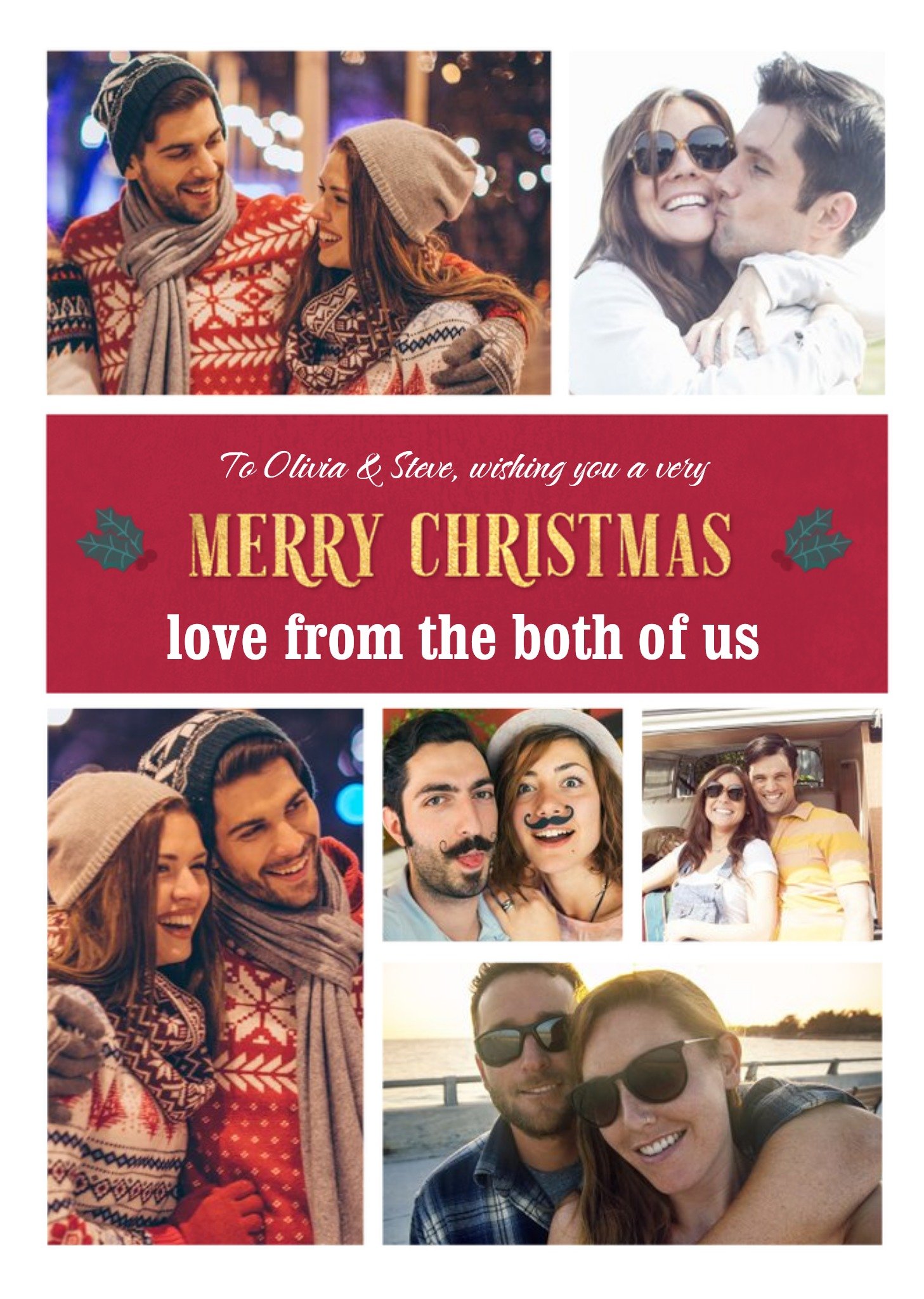 Multiple Photo Upload Christmas Card From The Both Of Us Ecard