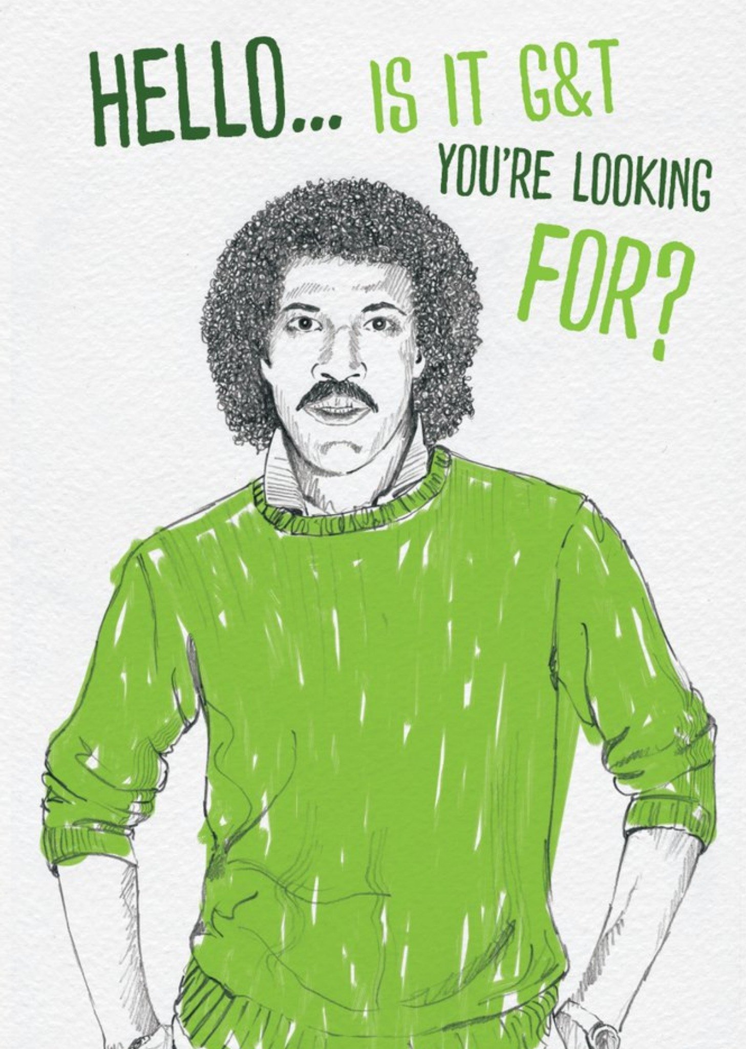 Brainbox Candy Hello Lionel Richie Funny Card, Large